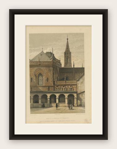 Abside de la Cathedrale de Strasbourg, Stroobant, 1860, shown framed