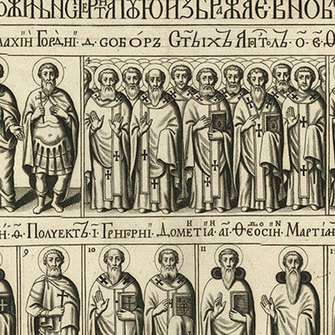 Antique Print of a Religious Calendar, Depicting the Month January, 1680, close-up 1