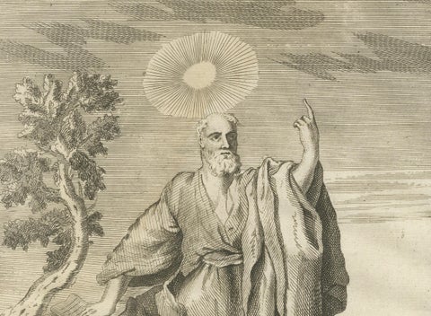 Set of Biblical Engravings, Nativity, Luke the Evangelist & Annunciation, c1735, close-up 4