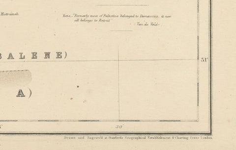 Turkey in Asia: Biblical Regions and the Holy Land from The Royal Atlas (1856), close-up 2
