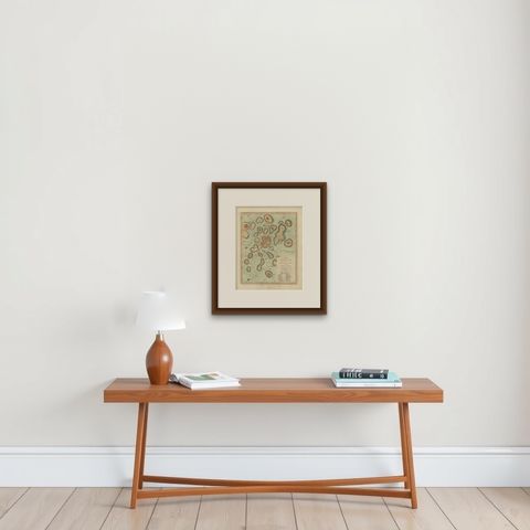 The Land of Moriah or Jerusalem & the Adjacent Country, Biblical City Map, 1814, shown framed on a wall, true to size
