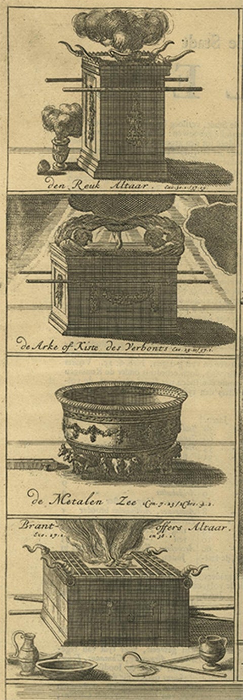 Antique Bible Plan of Ancient Jerusalem, 1743, view 4