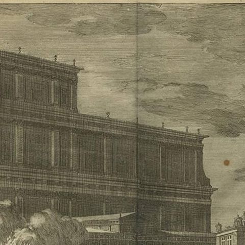 Antique Bible Print Pompey Conquers Jerusalem by J. Luyken, 1743, close-up 1