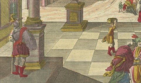 Optica Print of Joseph Sold to Potiphar in Egypt, circa 1770, Biblical Scene, close-up 4