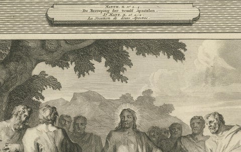 Healing of a Possessed Man & Calling of the Apostles, Pieter Mortier, ca. 1700, close-up 2