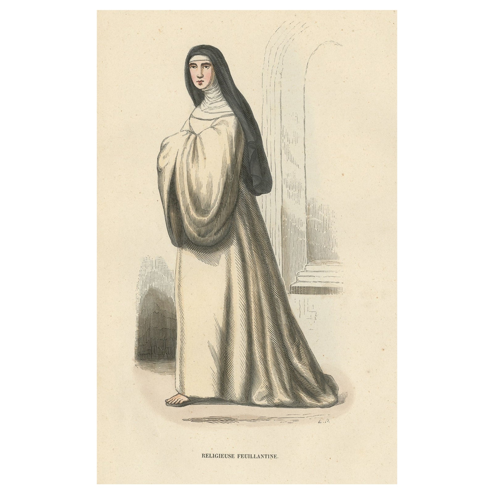 French Nun of the Order of Feuillantines, a Catholic Congregation, 1845