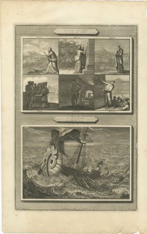 Six Minor Prophets and Jonah Thrown into the Sea, Mortier Bible circa 1700, view 2