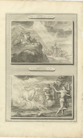 Fire from Heaven and Elijah's Chariot of Fire, Pieter Mortier, circa 1700