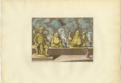 Chinese Religious Figures and Temple Statues, Ferrario Costume Series, 1815, view 2