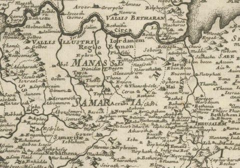 Antique Biblical Holy Land Map, Jerusalem, Palestine & Levant, De Fer 1703, view 7