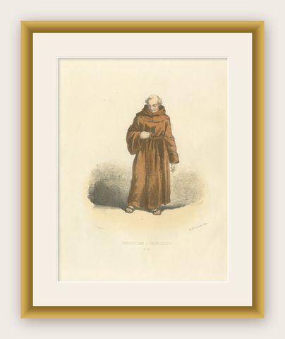 The Humble Path: Portrait of a Franciscan Monk, Plate 45, 1862, shown framed