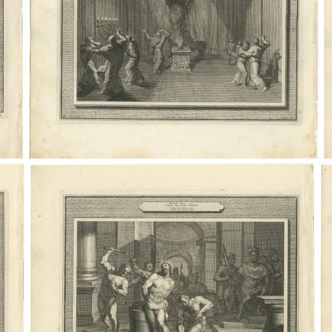 The Passion of Christ, Twelve Dramatic Scenes, Pieter Mortier Engravings, c1700, close-up 2