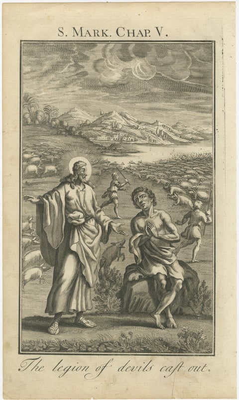 Three Old Engravings, Gospel Scenes and Apostles from St. Mark’s Account, 1735, view 3