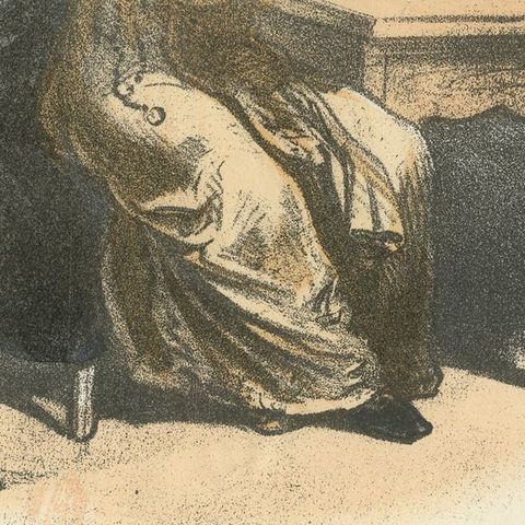 Dominicaine Religious Order Portrait, Handcolored Antique Print, 1862, close-up 2