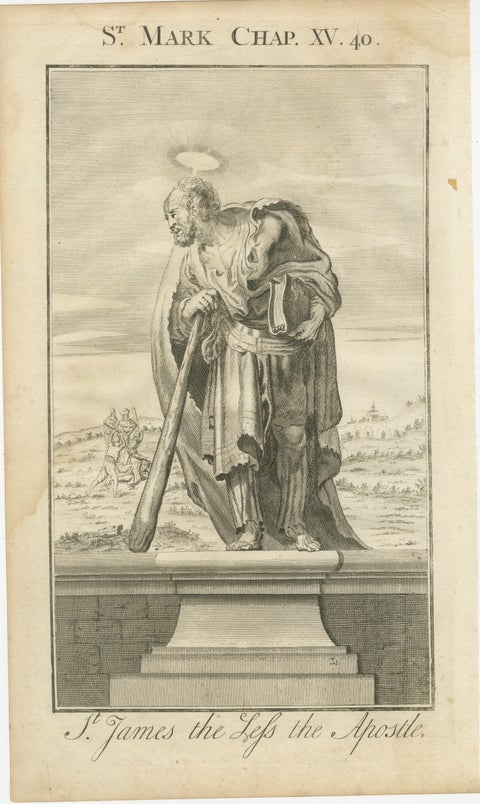 Three Old Engravings, Gospel Scenes and Apostles from St. Mark’s Account, 1735, view 4
