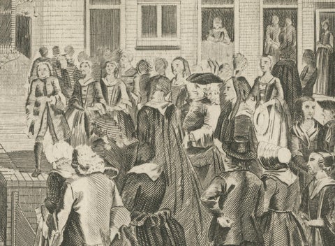 Baptism Ceremony of Rijnsburg Collegiants, Germany, Engraved for Portlock, 1790, close-up 2