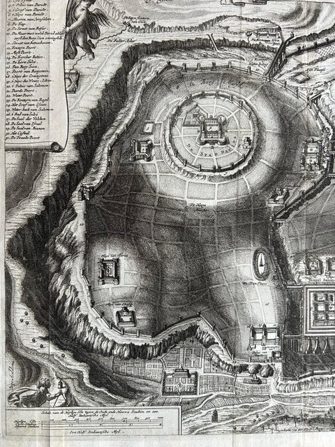 Plan of Ancient Jerusalem, Cornelis de Bruijn’s Engraved City View c.1698, view 4