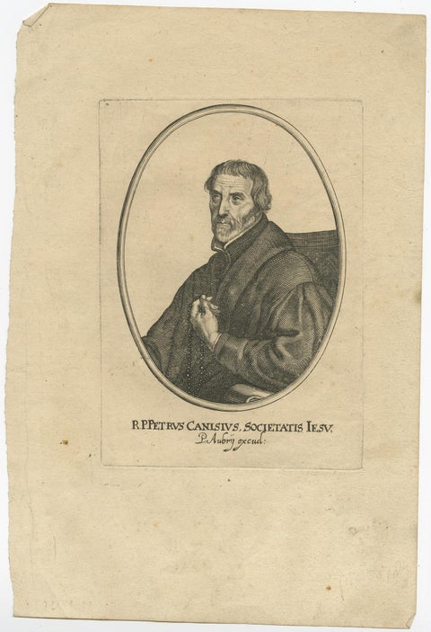 Old Portrait of Peter Canisius, a Renowned Dutch Jesuit Catholic Priest, Ca.1650, view 2
