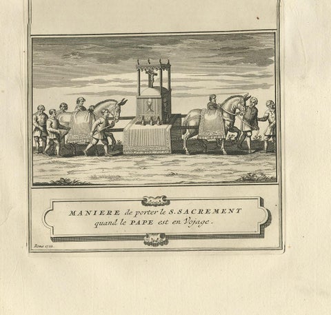 Antique Print of the Holy Sacrament by Picart, circa 1725, view 4