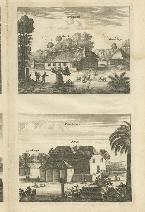 Antique Print of the Churches of Ilondi Matual, Ureputti, Catavelli and Paretitu, view 4