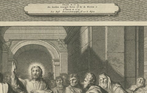 Christ Heals the Man Born Blind & The Woman Taken in Adultery, ca. 1700, close-up 3