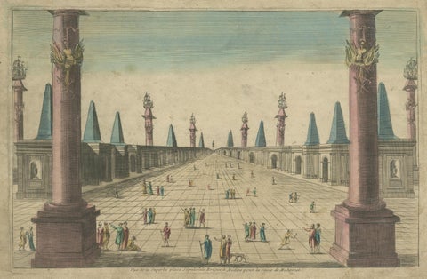 Antique Print of the Prophet's Mosque or Al-Masjid an-Nabawī in Medina, view 3