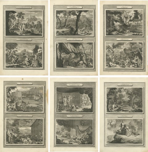 Creation of the World to Abraham Sacrifice, Genesis Engravings, 1700, view 2