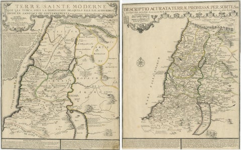 1720 Maps of the Holy Land: Ancient and Modern by De Fer and Danet, view 4
