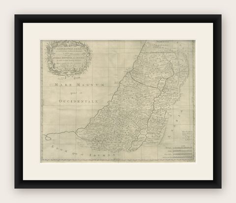 Holy Land Map, Terra Promissa or Judaea, Nicolas Sanson, c.1700, shown framed