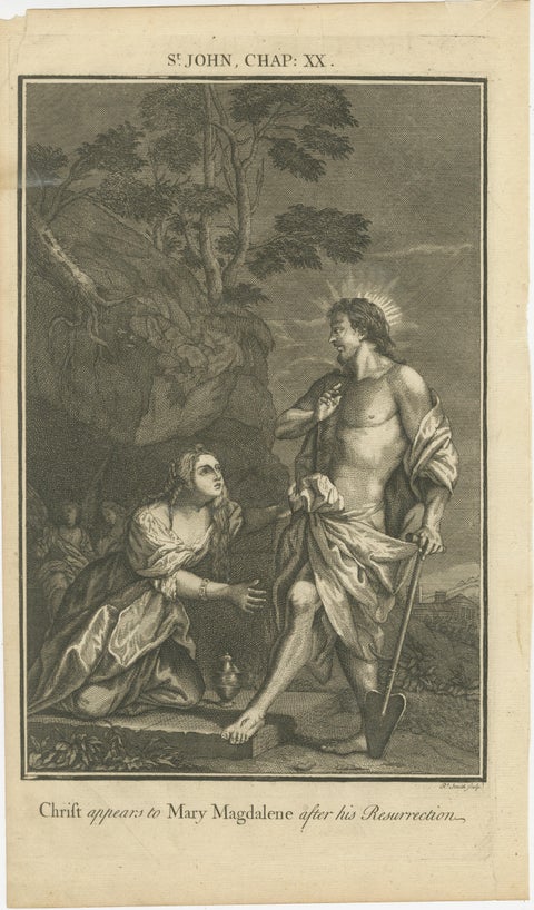 Biblical Engravings, Christ’s Resurrection & St. Andrew the Apostle (1735), view 2
