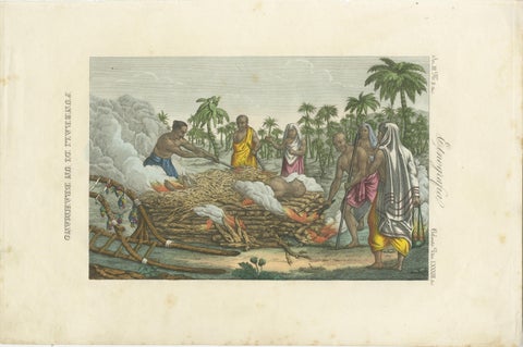 Traditional Hindu Funeral: Cremation of a Brahmin (1827), view 2