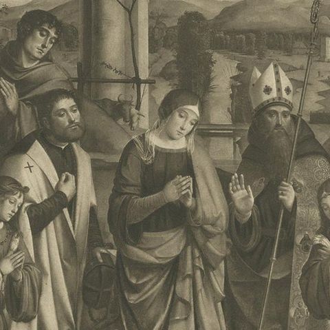 Antique Print of 'the Nativity' Made After Francia 'c.1890', close-up 1