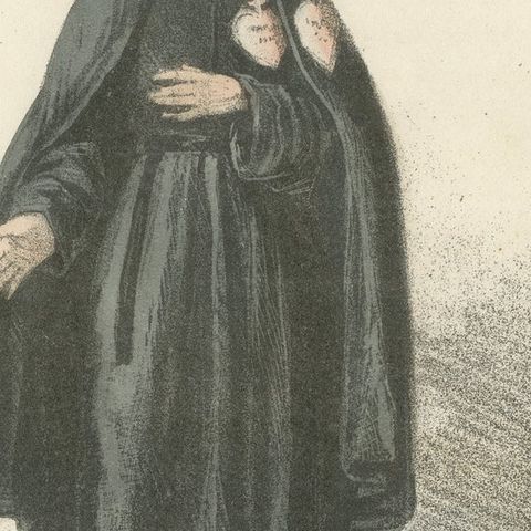 Passioniste, 1862 Hand-Colored Lithograph of a Passionist Monk, close-up 2
