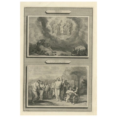Biblical Engravings, Christ Transfiguration & Healing of the Possessed, ca.1700