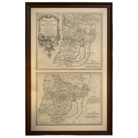 Antique Holy Land Map, Terrae Sanctae Tabula, Guillaume De L’Isle, 1782
