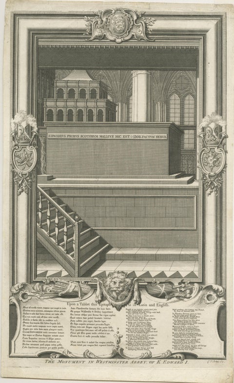 Westminster Abbey Monuments, Five English Engravings after Gravelot c.1730, view 6