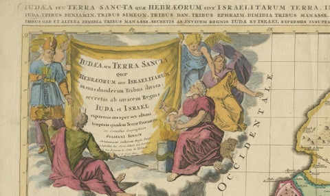 Judaea or Terra Sancta, Twelve Tribes of Israel, Sanson Map, c.1680, close-up 2