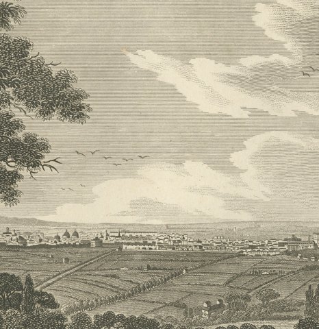 Rome with the Dome of Saint Peter's, Engraving Published by Thomas Kelly, 1816, close-up 3