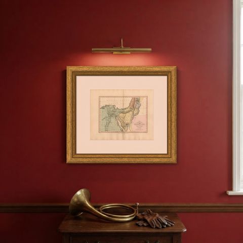 The Exodus Route from Egypt to Canaan, Antique Wyld Map, 1823, shown framed on a wall, true to size