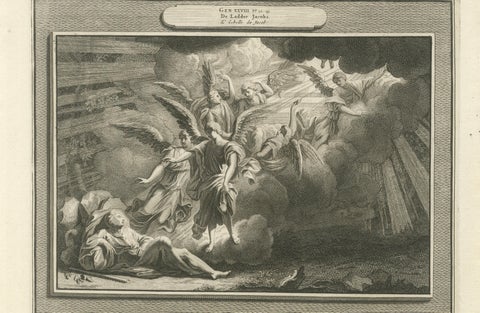 Antique Biblical Engravings, Mortier Amsterdam, Genesis & Apocalypse, c.1700, close-up 3