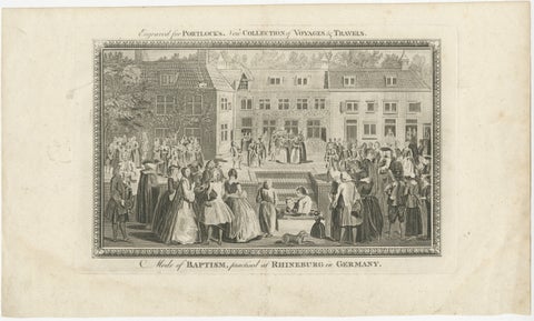 Baptism Ceremony of Rijnsburg Collegiants, Germany, Engraved for Portlock, 1790, view 2