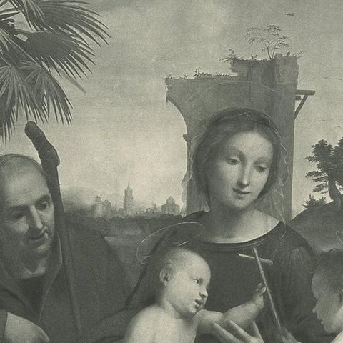 Antique Print of 'The Holy Family' Made after Fra Bartolommeo 'c.1890', close-up 1