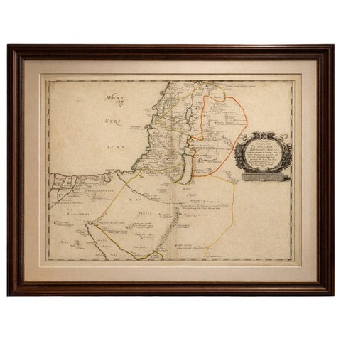 Antique Map Holy Land & Jerusalem, Patriarchatus Hierosolymitani, c1652