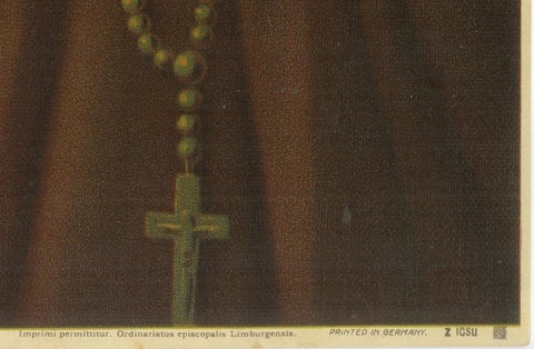 St. Anthony of Padua, c.1905 German Devotional Chromolithograph with Christ, close-up 3