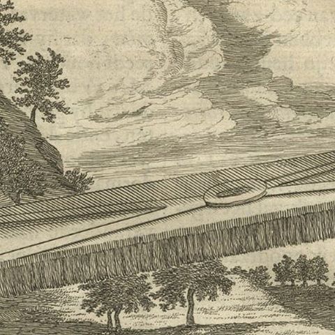 Old Print of Vishnu and the Fifth Incarnation, 1672, close-up 2