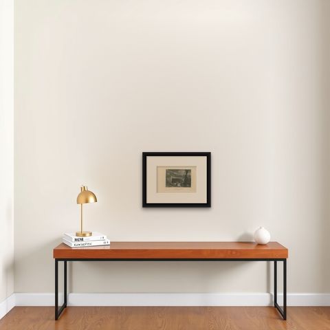 Antique Print of the Tomb of the Kings in Jerusalem, 1836, shown framed on a wall, true to size