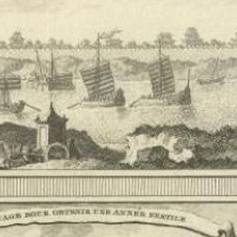 Antique Print of Tongzhou in China and a Pilgrimage for a Fertile Year, 1746, close-up 1