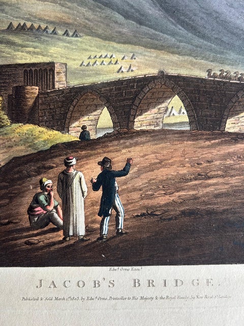Jacob’s Bridge, Aquatint View of Syria & Holy Land by Spilsbury, 1803, view 6