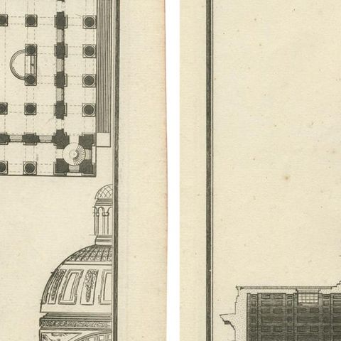 Neoclassical Sanctum: De Neufforge's Ecclesiastical Engravings of a Church, 770, close-up 2