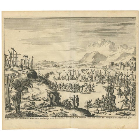 Antique Print of the Ancient Punishment by Crucifixion 'Constantine the Great'